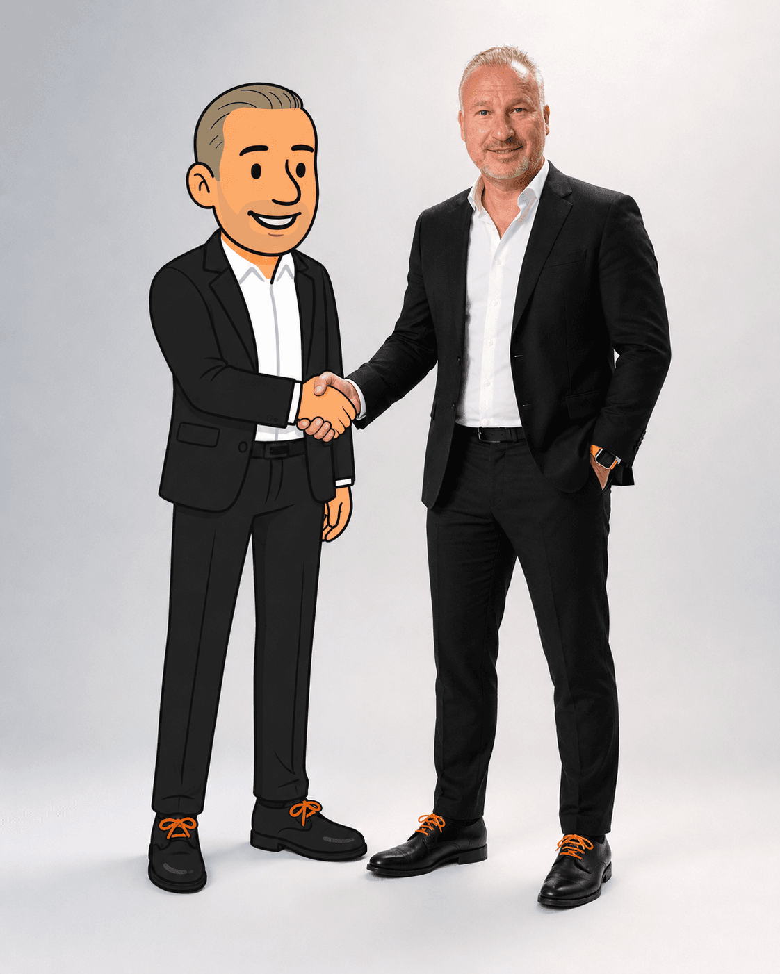 Alexander Holtermann mit seinem Alter Ego Professor Digital