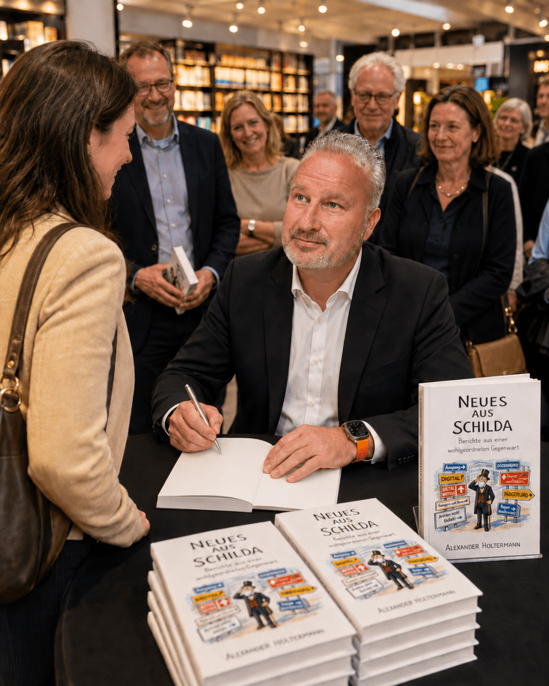 Alexander Holtermann at a book signing